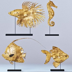 3d fish figures model