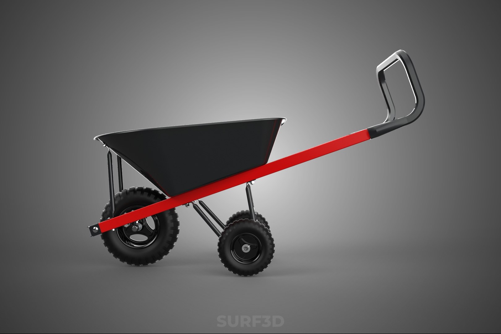 3D TRI TIRE THREE WHEEL BURROW WHEELBARROW PUSH TIP LIFTING KIT FIT ...
