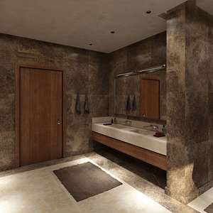 3d model bathroom scene