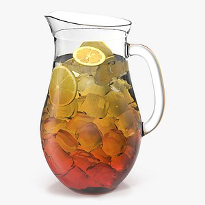 3d model iced tea pitcher modeled