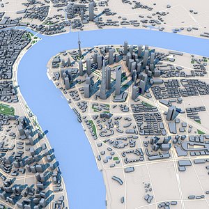 3D Shanghai City China