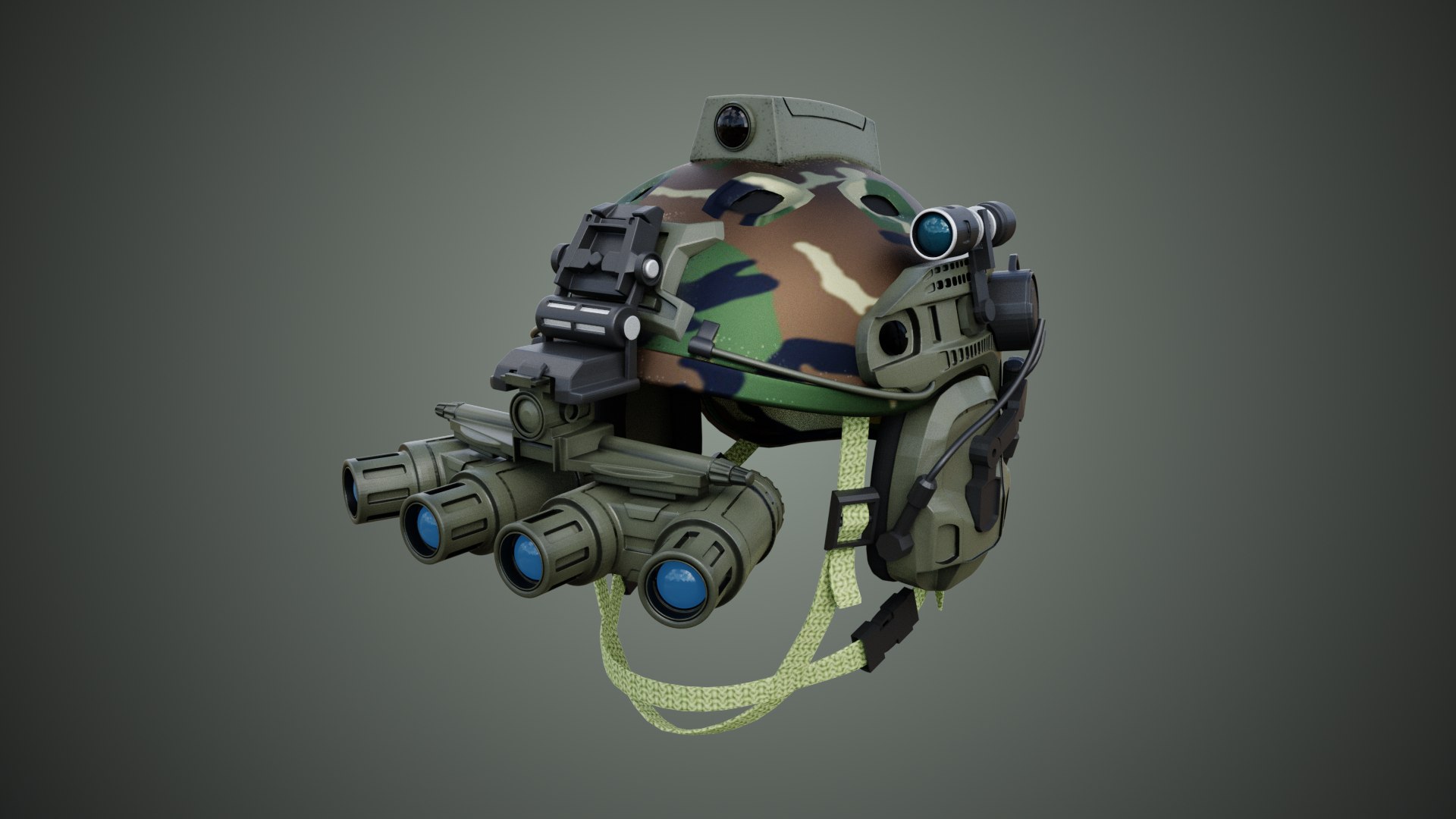 3D Model Military Grade Ballistic Helmet - TurboSquid 2027601