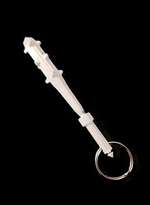 3D model medieval studded club keychain