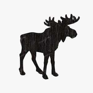 Moose Silhouette 3D