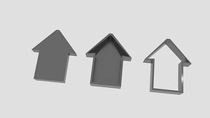 house cookie cutter mold 3D