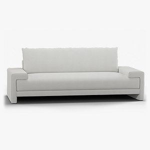 3D Camden Sofa 81 Inch White Fabric