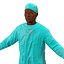 Männlicher Afroamerikaner-Chirurg 4 manipuliert für Modell Maya 3D