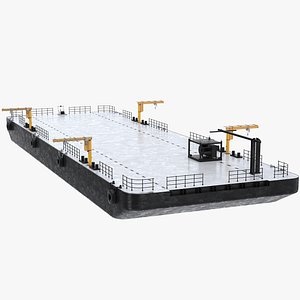 Pontoon Barge with Cranes