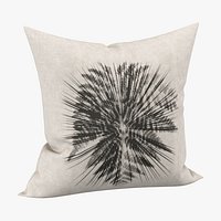 Abstract Starburst Linen Throw Pillow