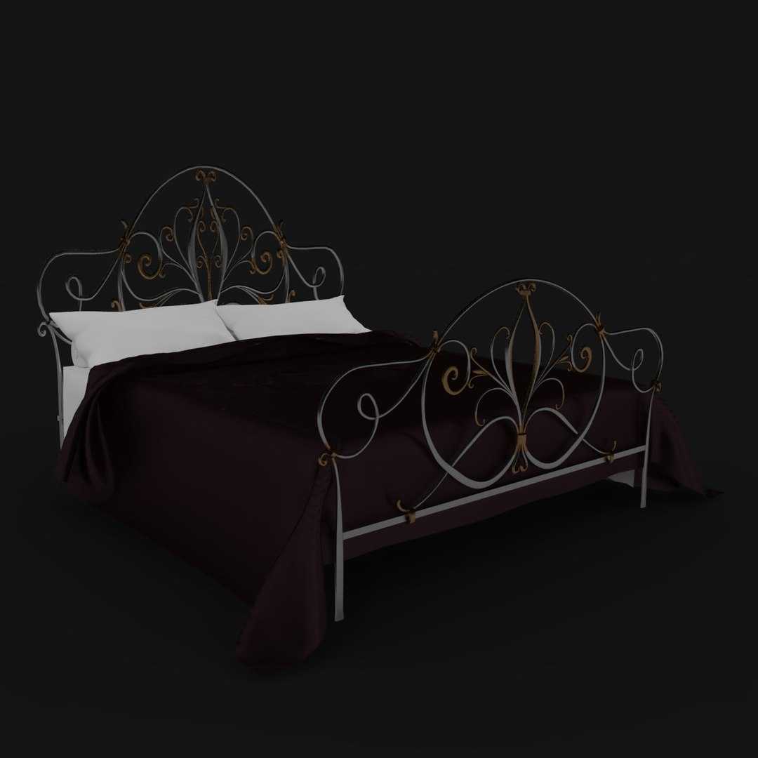 bed angelica giusti portos 3d model