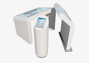 Electronic kiosk set