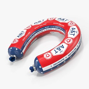Horseshoe Shaped Salami Sausage 3D Model