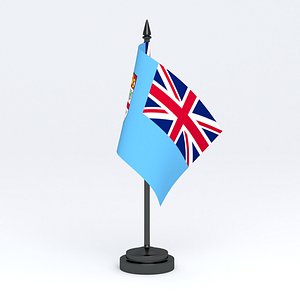 3D Table Flag Fiji model
