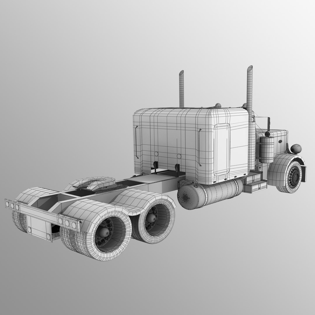 3d Model Of Semi-truck