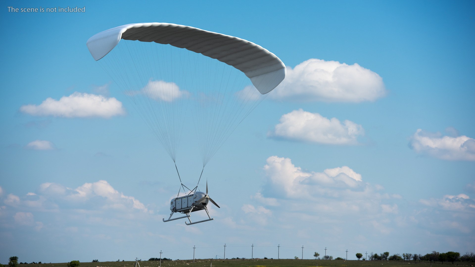 3D MMIST CQ-10 Snowgoose UAV With Parachute - TurboSquid 2444101