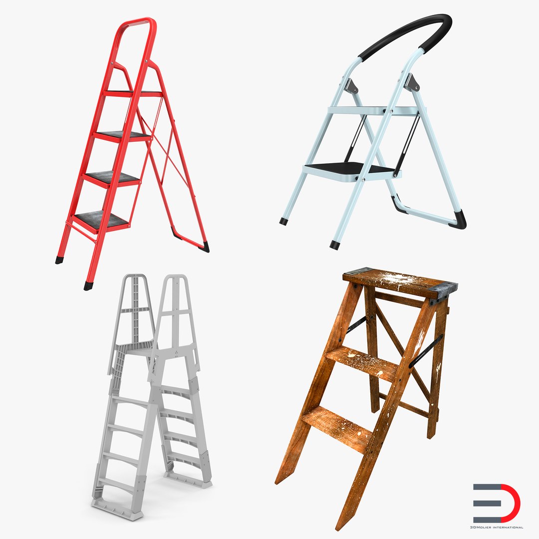 Step Ladders 3D Models Collection 3D model preview