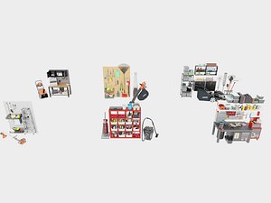 Garage Tools and Storage Collection 3D Model 3D model