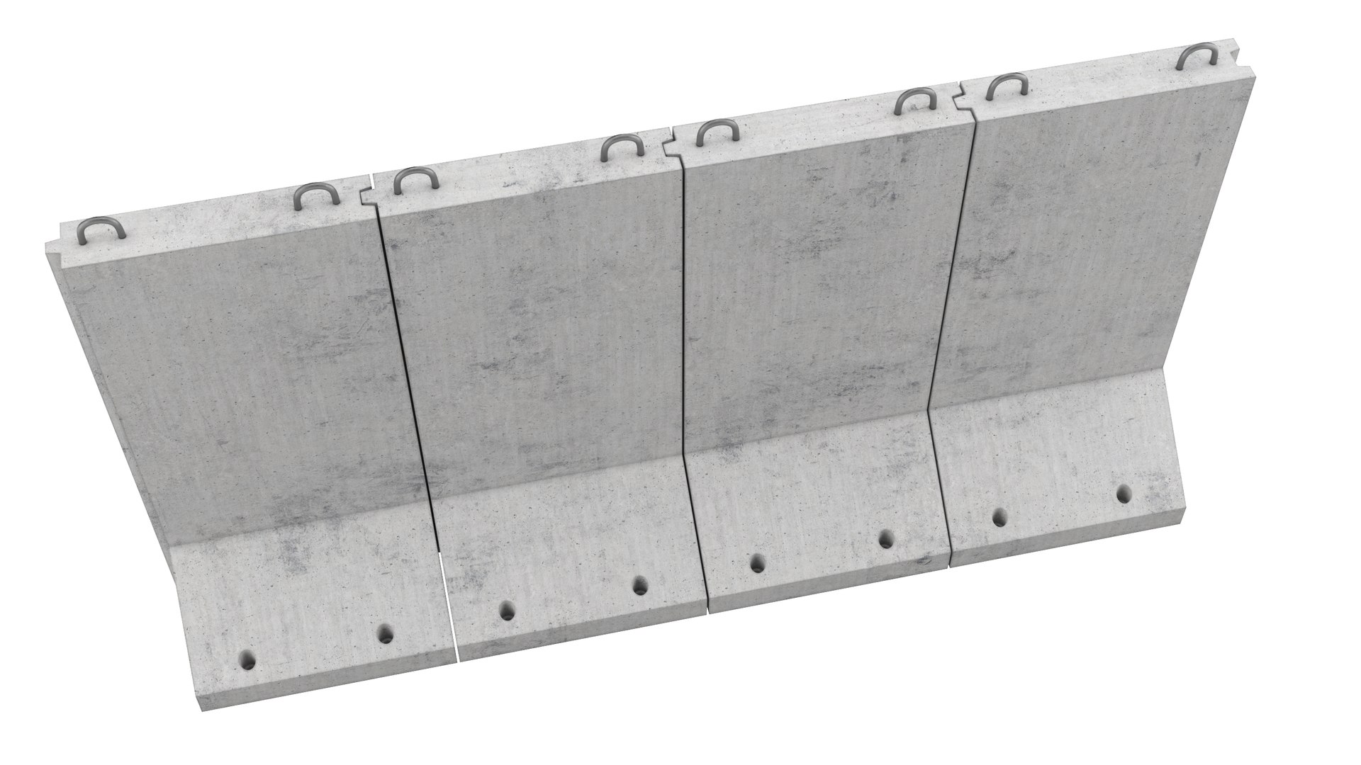 Concrete Barrier Wall 3D TurboSquid 2081360