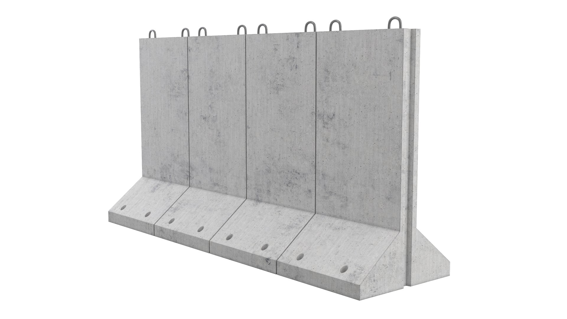 Concrete Barrier Wall 3D TurboSquid 2081360
