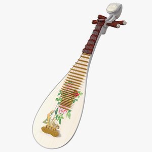 3D model chinese stringed instrument pipa