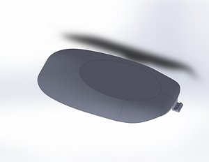 3D DirecTV Genie Remote Battery Door model