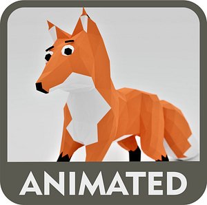rigged fox 3D model