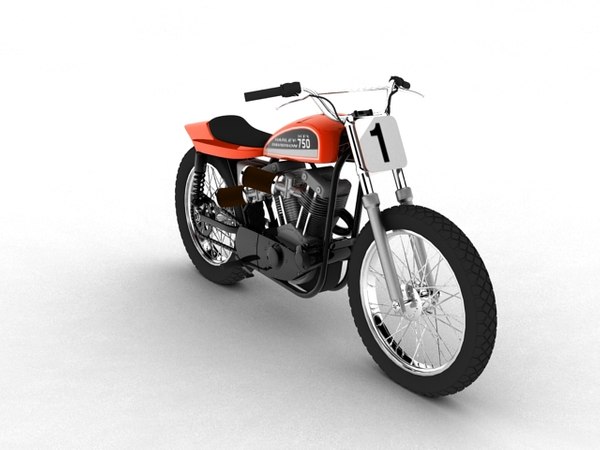harley-davidson xr750 1970 3d model