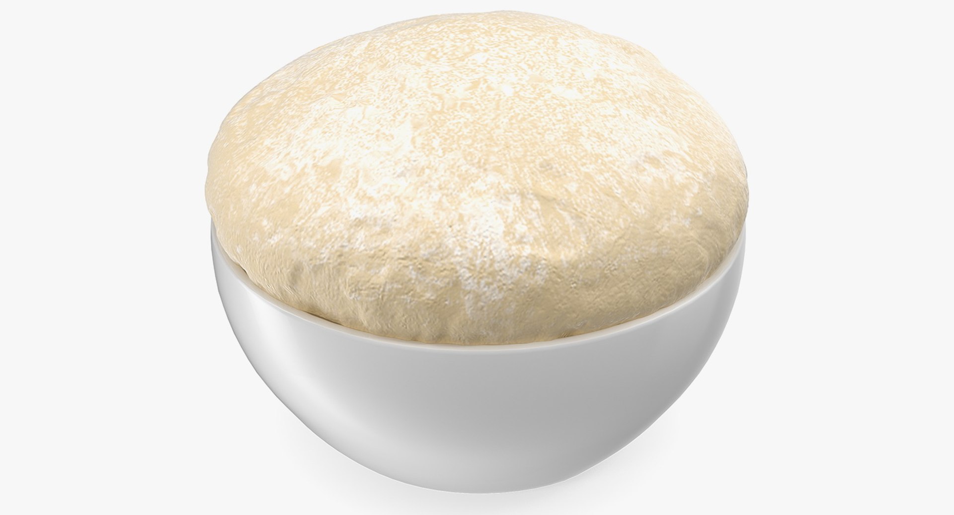Raw Dough in Bowl 3D Model 3D model preview