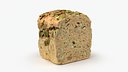 Sliced Pumpkin Seed Bread Half 2 - 3D Scanned
