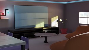 Cartoon Room 2 3D model