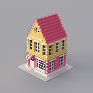 Cartoon Dutch Building 03 3D model