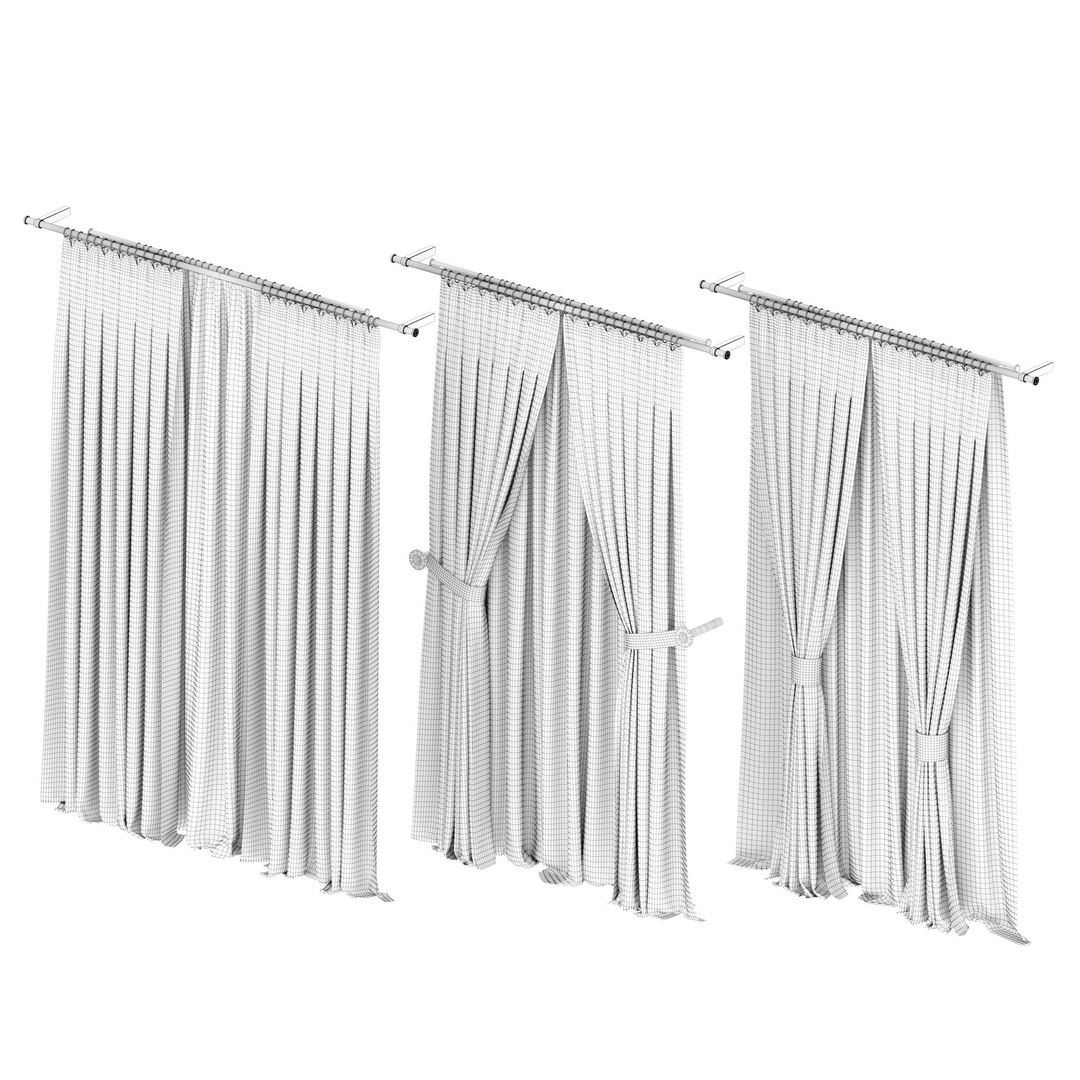 3D Model Curtain Fabric Drapery - TurboSquid 1240440