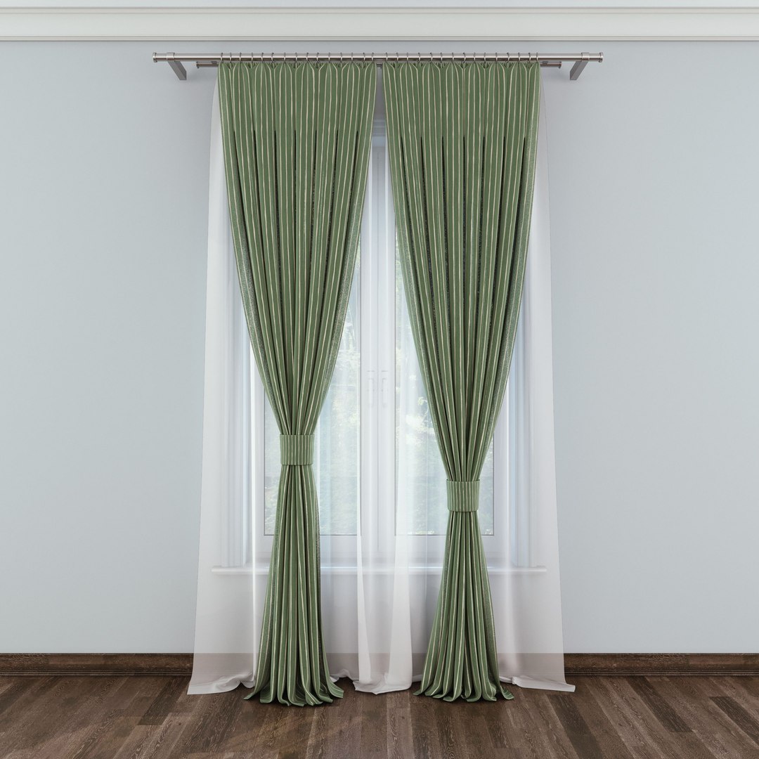 3D Model Curtain Fabric Drapery - TurboSquid 1240440