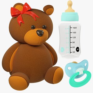 3D Childcare Accessories Collection V7
