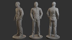 3D model Male Spy Agent MSA1 008
