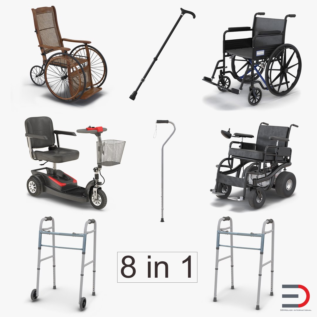 Mobility Aids 3D Models Collection 2 3D model preview