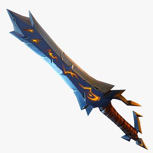 3d sword polys hand model