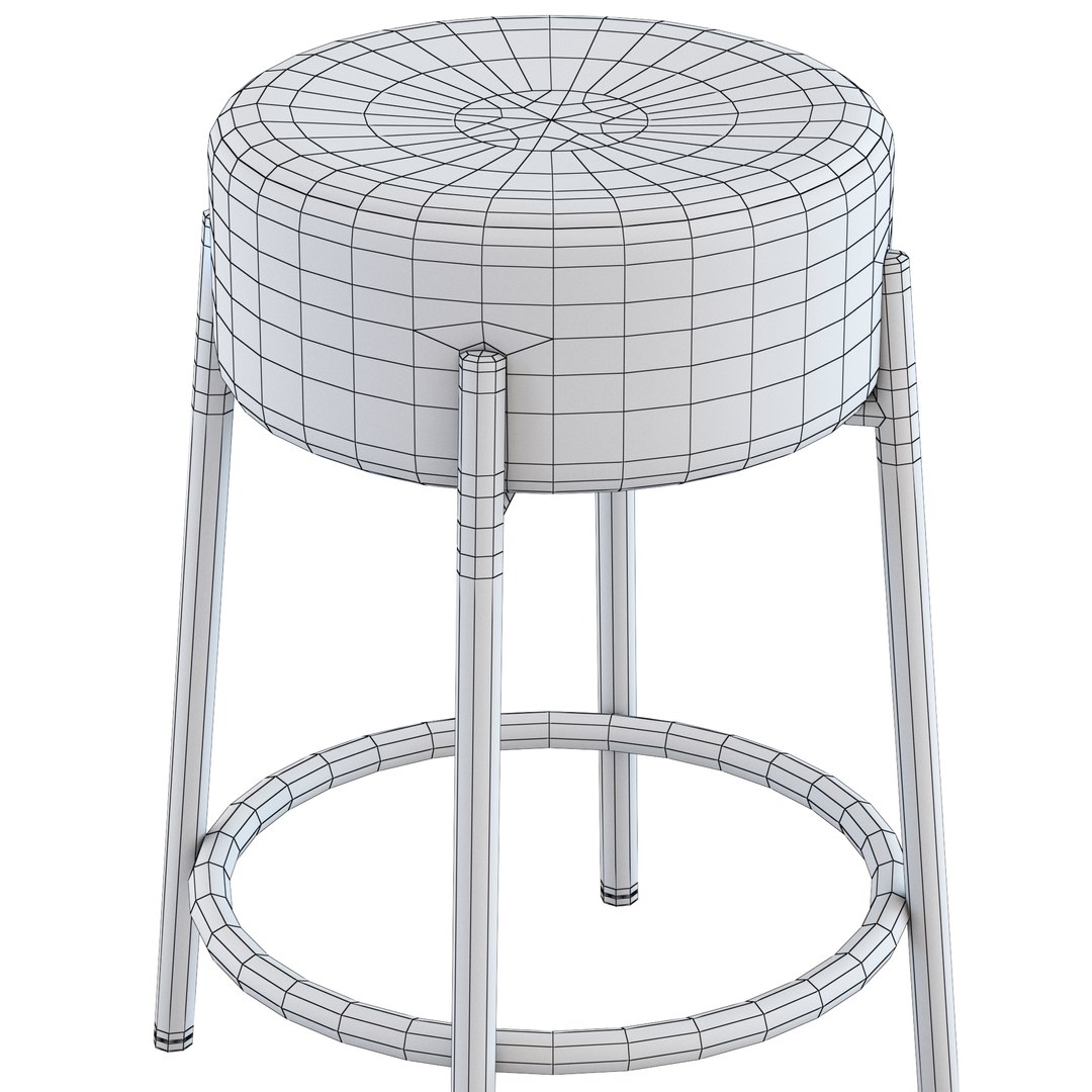 CB2 Peg Counter Stool 3D Model - TurboSquid 2163809