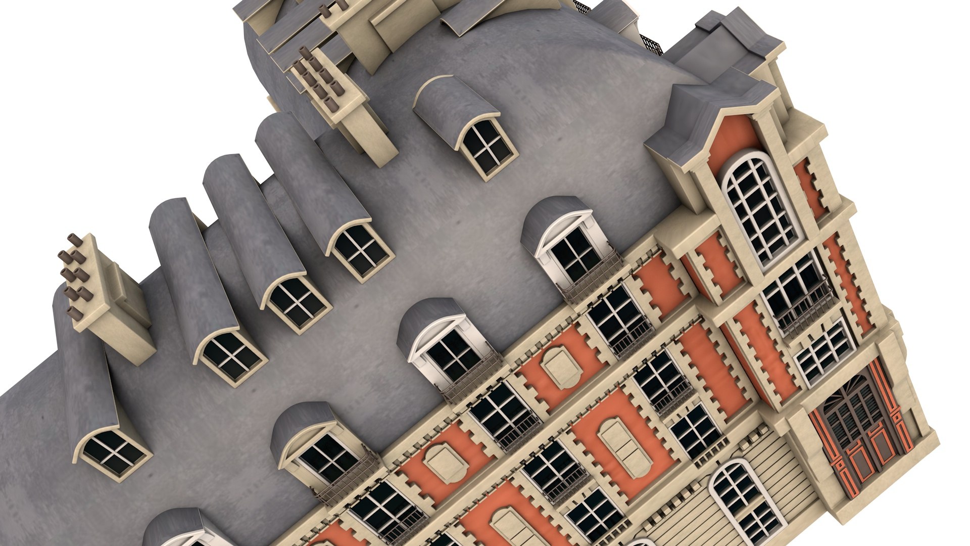 3D French Renaissance Building - TurboSquid 2340766