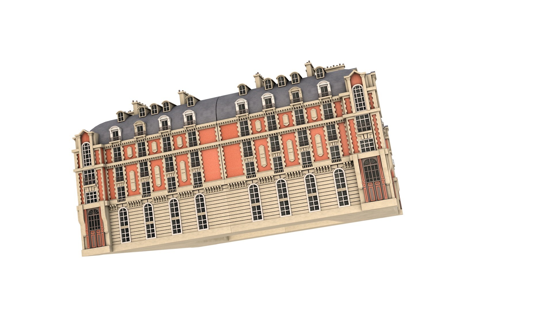 3D French Renaissance Building - TurboSquid 2340766