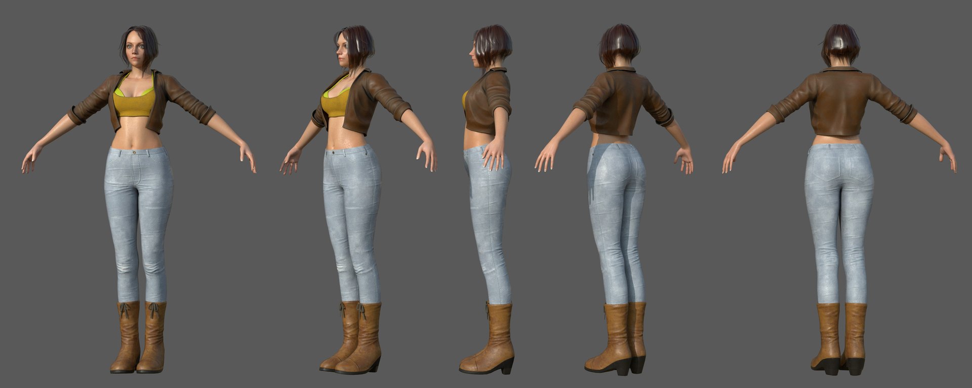 Female Character Pack Customize 3D Model - TurboSquid 1401151
