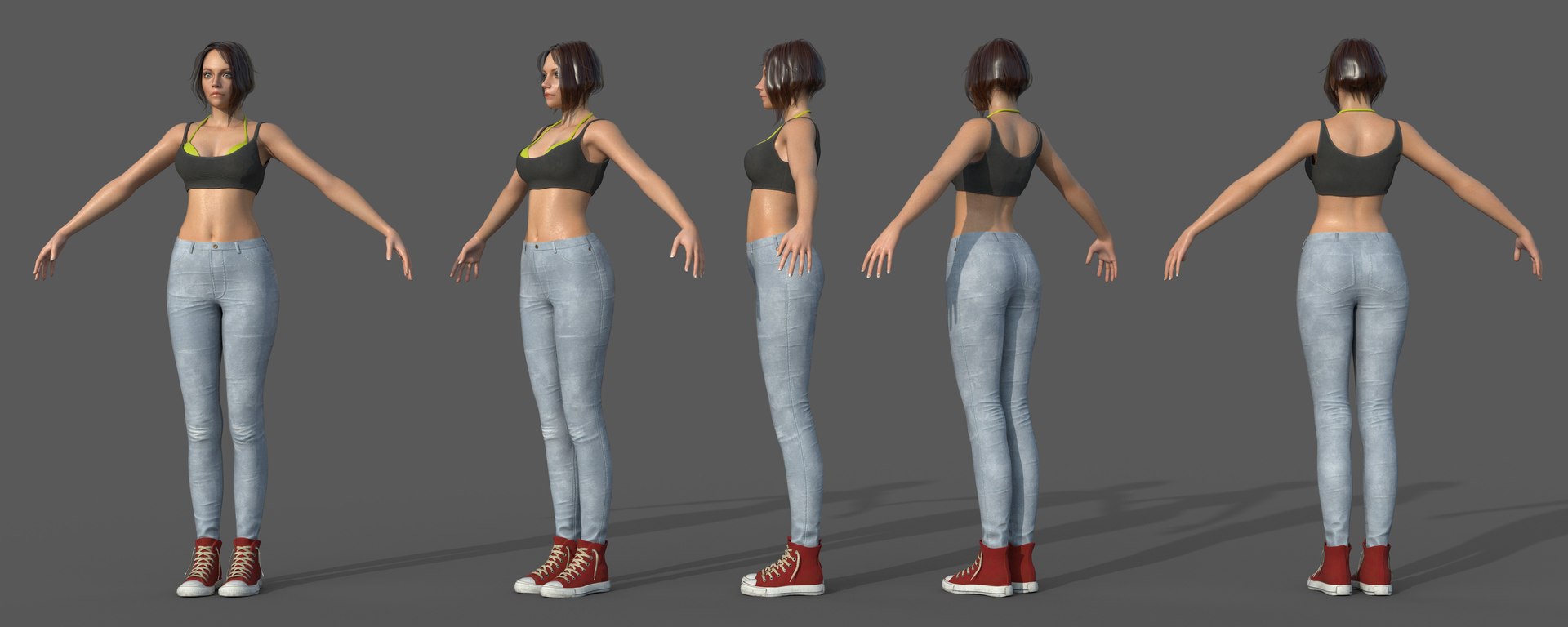 Female Character Pack Customize 3D Model - TurboSquid 1401151