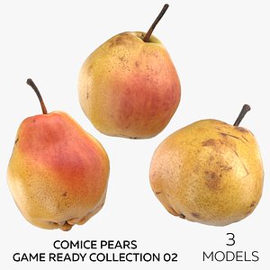 Comice Pears Game Ready Collection 02 - 3 models 3D model