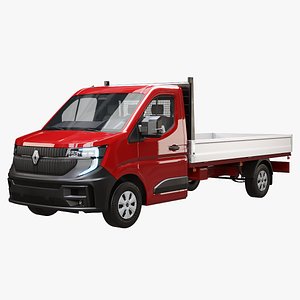 Renault Master Tipper Flatbed Truck PBR Textured 3D Model 3D model