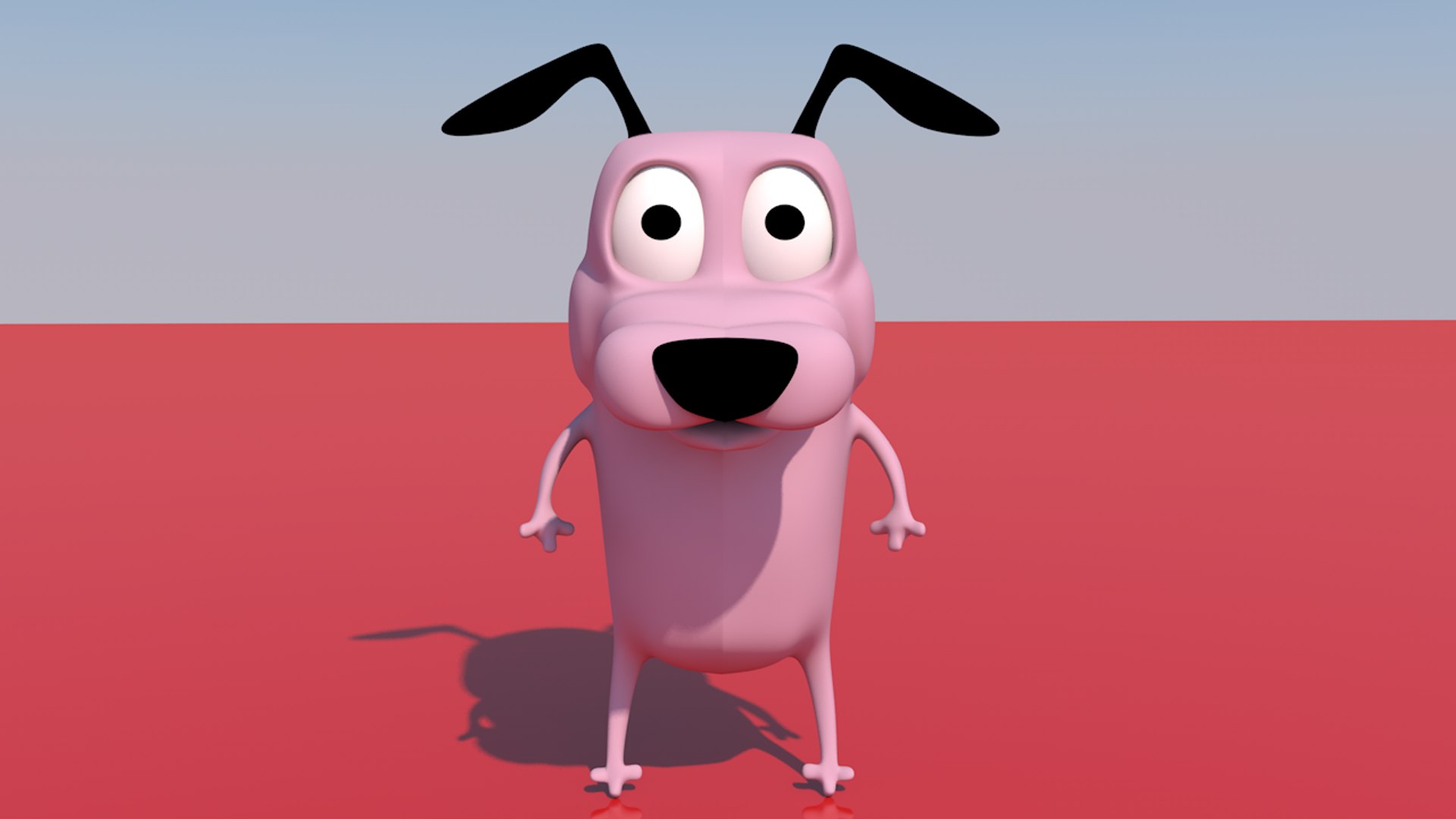 Free 3D Model Courage Cowardly Dog - TurboSquid 1238864