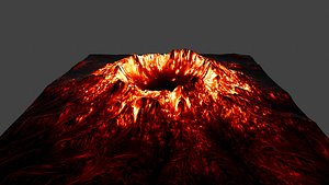 volcano 3D model