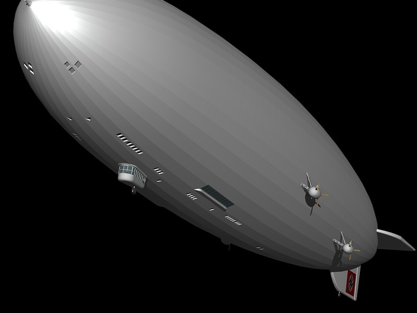 3d Hindenburg Airship Solid