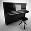 Piano. + Sillas y notas musicales.