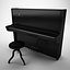 Piano. + Sillas y notas musicales.