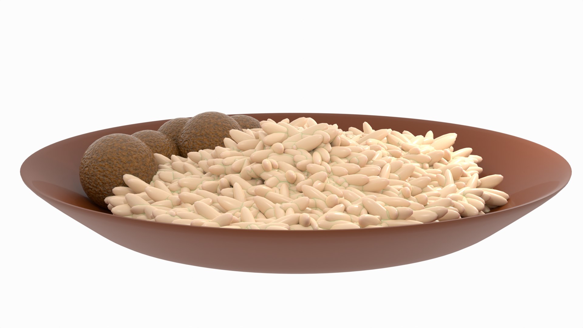 Rice And Meatball 3D Model - TurboSquid 1986118